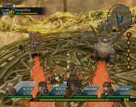 VP2 battles take place on a tactics-y sort of map; stay out of the red zones and enemies can't attack.
