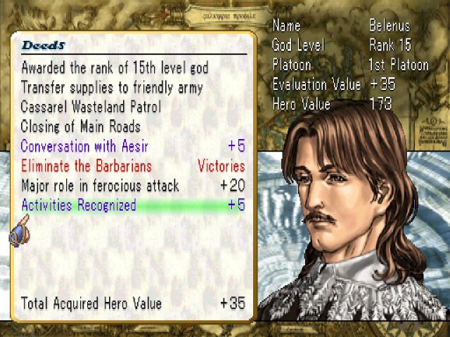 Even though this avalanche of confusing data is mechanically irrelevant, it's all in service of the game's core concept that your einherjar are needed for Ragnarok. Valkyrie Profile thrives on messy details like this while its sequel is very tidy and totally bland.